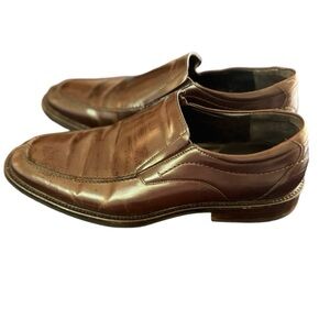 JOHNSTON MURPHY Mens Casual Dress Shoes Brown Size 10.5 GENUINE SHEEPSKIN